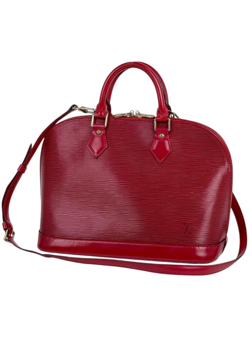 Louis Vuitton Alma Handbag 2-Way Epi Castilian Red
